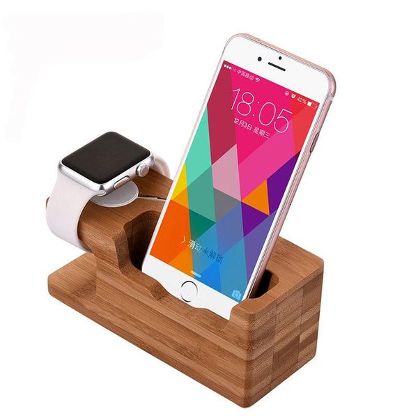 

multifunctional watch mobile phone wooden charging stand suitable for tablet universal base cell mounts & holders