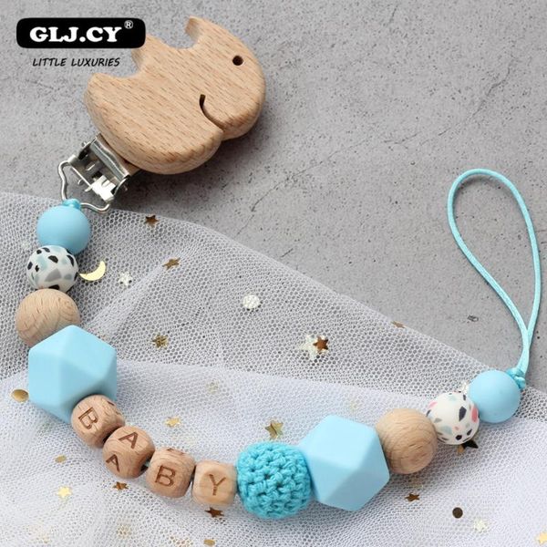 

pacifiers# pacifier clips safe teething chain baby wood teether eco-friendly dummy holder personalized name