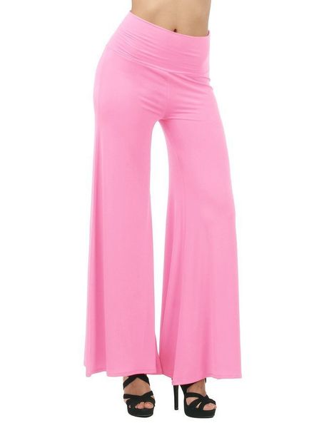 

women's pants casual high waist trousers and wide leg, Black;white