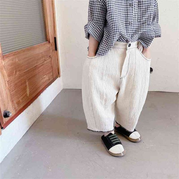 

spring arrival girls wide leg pants kids korean design trouers 210528, Blue