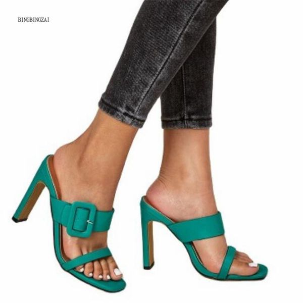 

net celebrity ladies sandals women single shoes all-match 11cm heels 4-10 11 slippers, Black