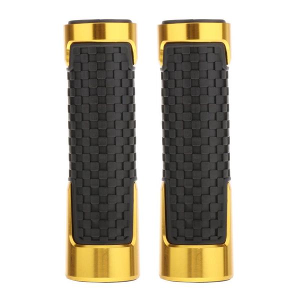 

handlebars 2pcs non slip rubber bar end thruster grip 7/8' hand handlebar golden