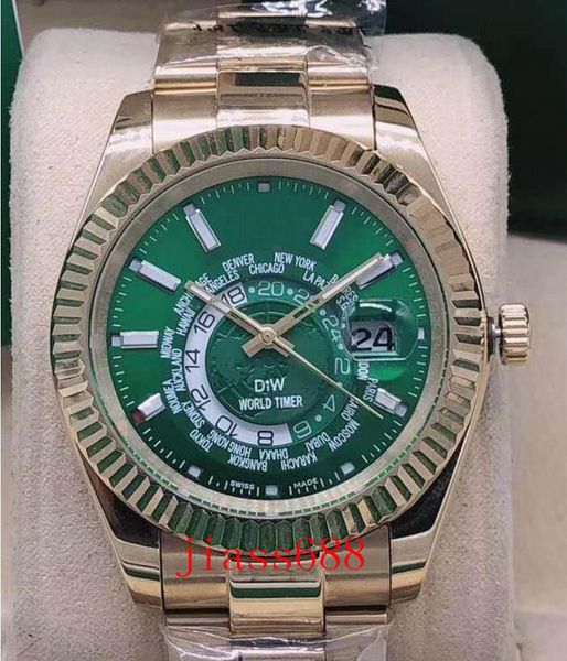 

42mm fully automatic mechanical watch sapphire mirror can be independently adjusted inner ring stainless steel leisure, Slivery;brown