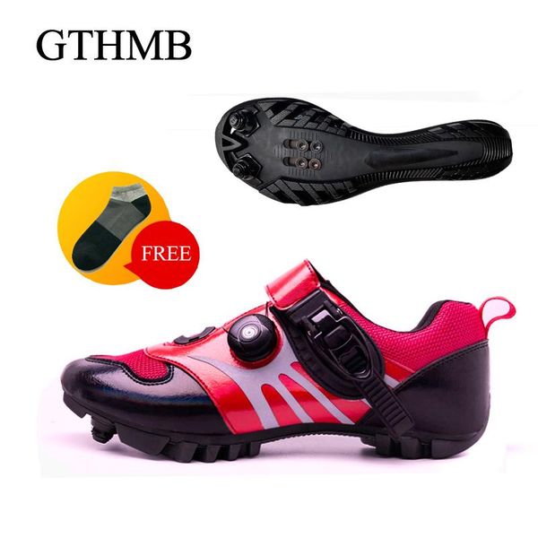 

cycling footwear shoes professional mountain bike couple self-locking sneakers triathlon racing zapatillas ciclismo, Black
