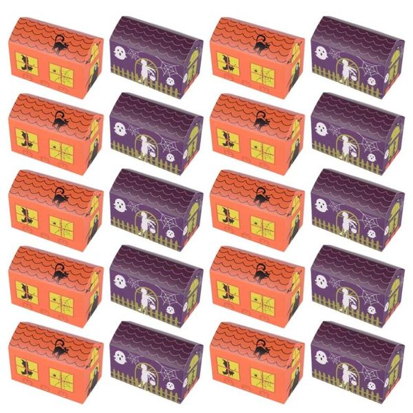 

gift wrap 20pcs halloween box party paper case festival candy (random color)