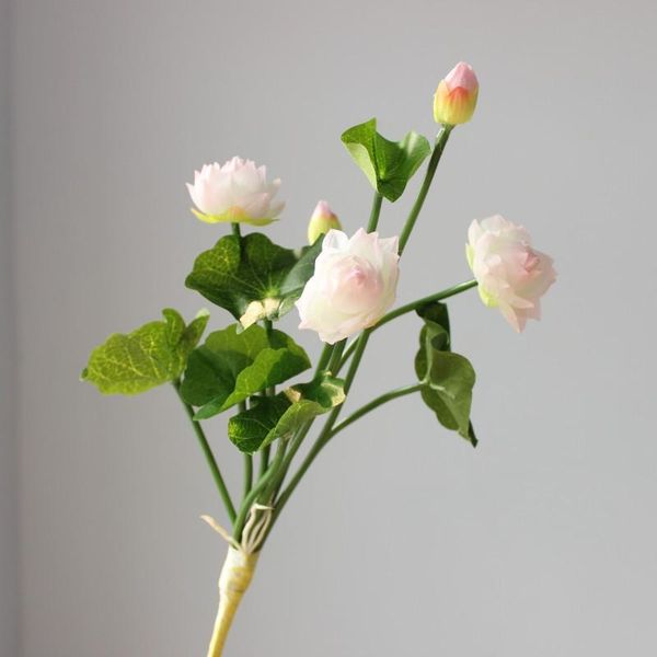 

decorative flowers & wreaths 1 piece zen mini silk plastic flower wedding home floral decor artificial fake lotus bud dried