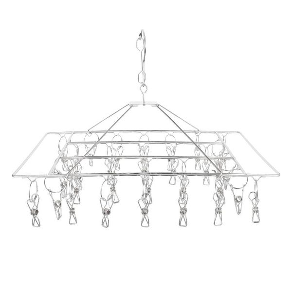 

hangers & racks 1pc balcony laundry rack clothes hanger stainless steel clip drying