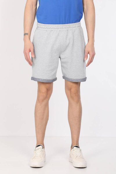 

men's shorts mens gray woven basic, White;black