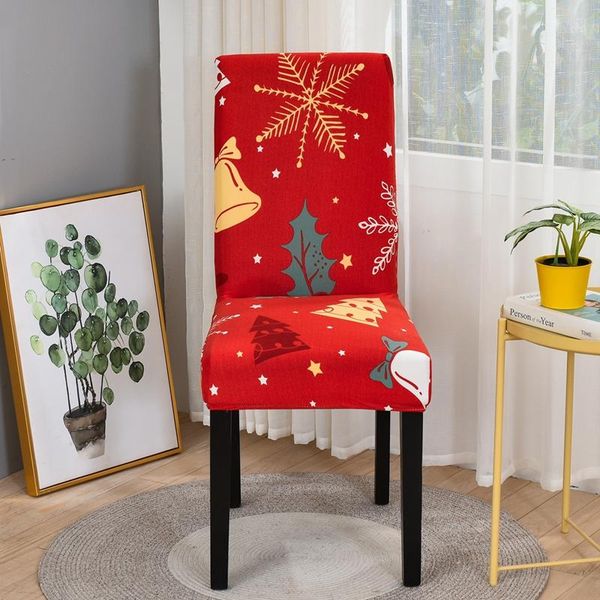 

christmas chair cover spandex elastic printing dining room seat case stretch covers removable for banquet kitchen wedding
