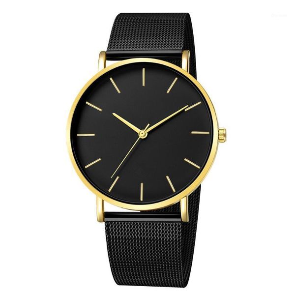 

wristwatches 2021montre femme modern watch fashion black quartz wristwatch men mesh band simple watches luxury ladies #10, Slivery;brown