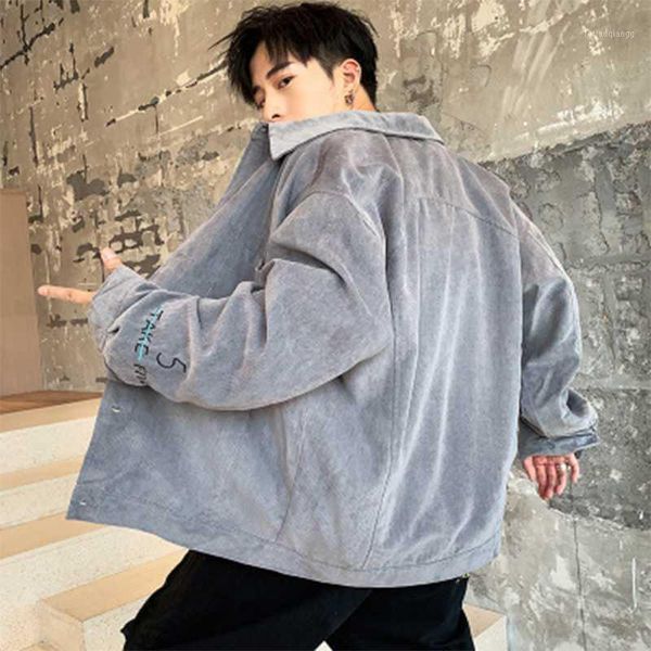 

men's jackets autumn and winter casual corduroy jacket fashion solid color all-match men slim fit clothing 2021, Black;brown
