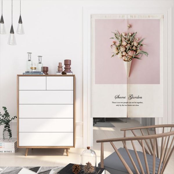 

curtain & drapes modern floral door curtains for kitchen bathroom fitting room decor privacy noren doorway partiton custom