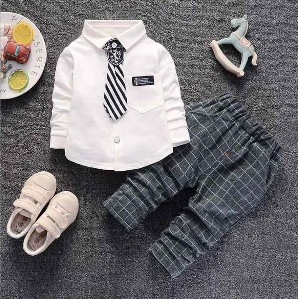 

baby boy clothing set autumn winter toddler boys clothes outfit suit kids tracksuit for sets, White