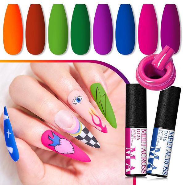 

nail gel meet across polish for manicure tool 5 ml enamel nails design need lamp uv varnish art paint, Red;pink