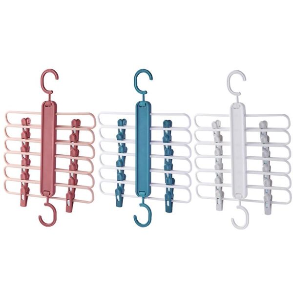 

hangers & racks 77jf multi-layer drying rack hanging clothes pant hanger multifunction trousers organizer with clips
