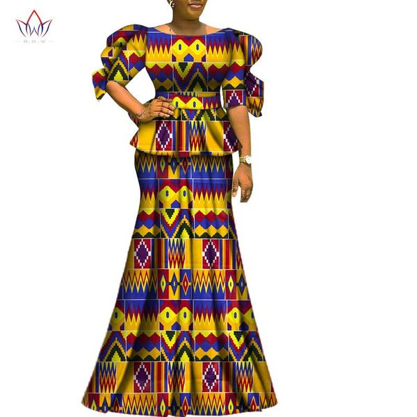 

ethnic clothing 2 piece sets womens outfits fashion dashiki cotton & skirt african clothes bazin plus size lady for party wy6729, Red