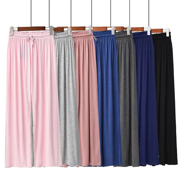 

women's sleepwear 2021 women bottom cotton simple style solid color ladies loose pants comfort soft zero constraint  homew, Black;red
