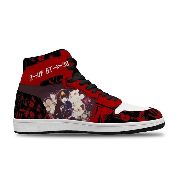

2021 japanese anime death note diy customized running non-slip leisure shoes for man fashion sneakers high basketball shoes non slip