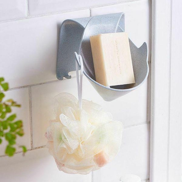 

punch-soap box drain holder wall hanging rack tools for bathroom kitchen ti99 dishes