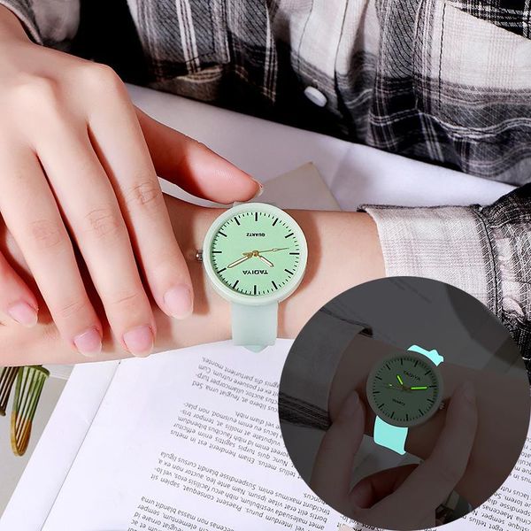 

fashion kids watches boys ladies dress watch silicone led luminous women girls sport wristwatch quartz clock relogios masculino wristwatches, Slivery;brown