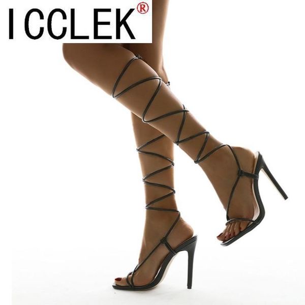 

dress shoes summer ankle strap women sandals ladies thin high heels female gladiator 2021 pumps square toe party plus size, Black