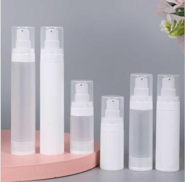 

storage bottles & jars 10pcs/lot 15ml 30ml 50ml empty plastic cosmetic bottle travel mini liquid white airless pump vacuum toiletries contai