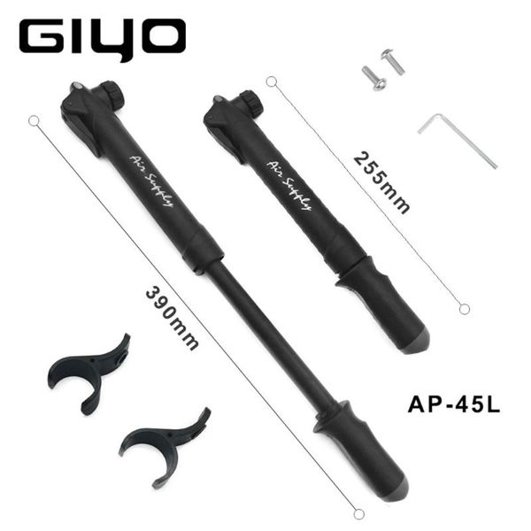 

bike pumps giyo pump gp-45l made in taiwan, bicycle accessories (a / v) (f multifunctional for bicycle, tire, balls