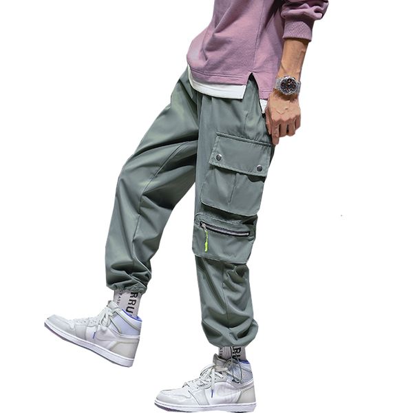 

men's pants straight harem korean man loose ankle-length trousers streetwear male casual 3nh3, Black