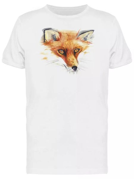 

cool orange fox head sketch tee men's -image by shutterstock, White;black