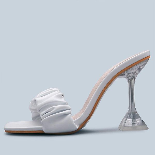 

slippers 2021 summer shoes women's female on heels 11cm outdoor ladies pumps for party elegant, Black