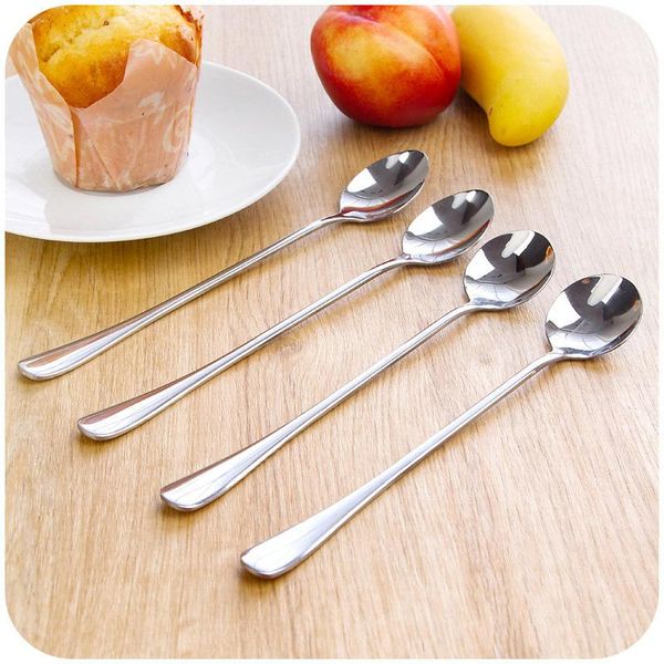 

spoons premium stainless steel long handle coffee tea stirring spoon tableware