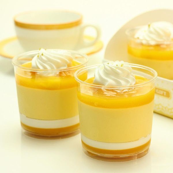 

disposable cups & straws 50pcs net red small mousse cup hard plastic pudding 120ml clear ice cream party yogurt dessert with lid