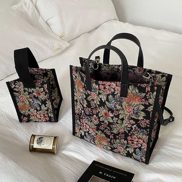 

fashion women's single shoulder msenger canvas bag flower single shoulder bag