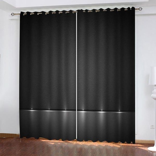 

curtain & drapes luxury blackout 3d window curtains for living room custom black