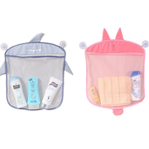 

storage bags cartoon hanging mesh kids children bathing toy pouch suction cup baskets kitchen bathroom grocery organizer holder