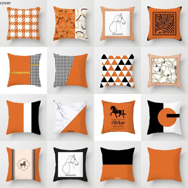 

cushion/decorative pillow nordic orange color geometric cushion covers modern fashion simple decorative livingroom bedroom sofa chairs car