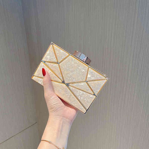 

dinner bag 2021 acrylic handbag marble oblique cross women's live broadcast