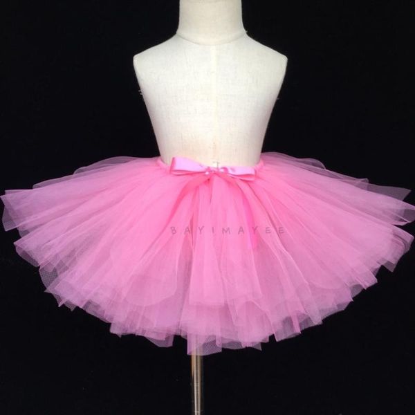 

skirts baby girls pink tutu skirt kids fluffy tulle tutus ballet dance pettiskirt with ribbon bow children birthday party costume, Blue