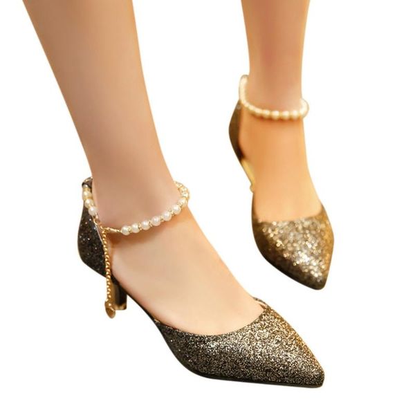 

fashion casual leisure women's pointed toe shoes one word buckle fine high heel sandals outside basic dress, Black