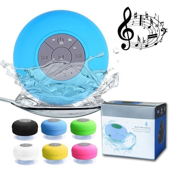 

bluetooth speaker portable waterproof adsorption apply to bathroom pool car shower outdoor speakers bts06 with retail package