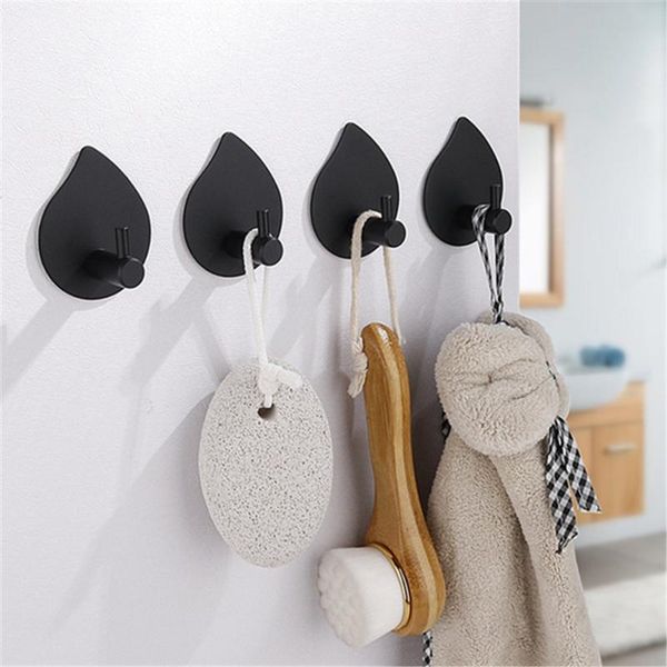 

hooks & rails 1pcs self adhesive home kitchen wall door stainless steel holder hook hanger bathroom for hanging