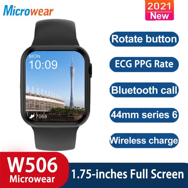 

microwear iwo w506 smart watch update from w56 full touch screen bluetooth call ip68 waterproof sport clock men women smartwatchg, Slivery;brown