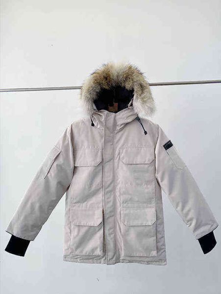 

men's winter thick kandar down women's hood true wolf double dunn men's home et goose coat snow couple windbreak, Black