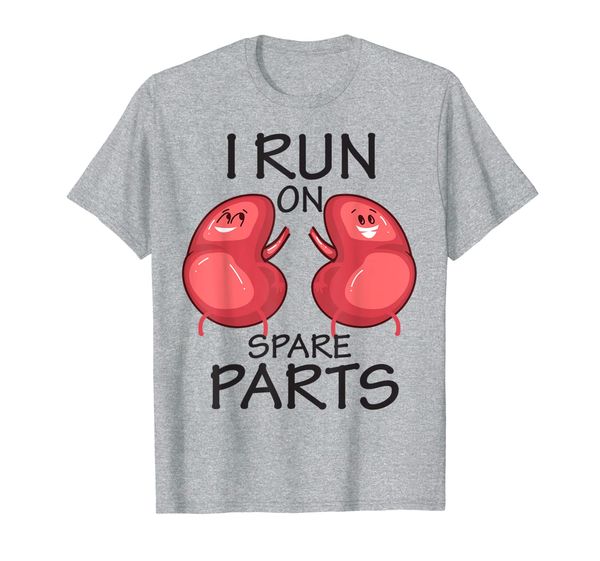 

i run on spare parts shirt | cute kidney donors tee gift, White;black