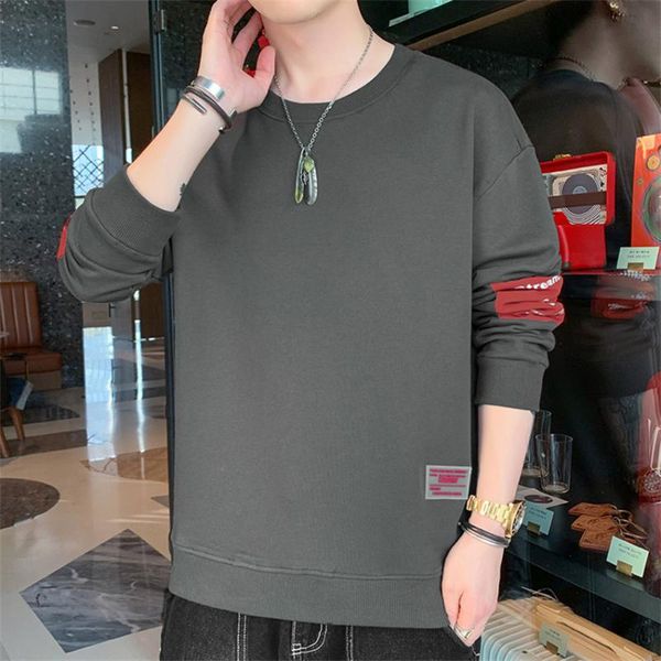 

men's hoodies & sweatshirts 2021 fashion o-neck korean handsome harajuku men hoodie mens casual patchwork clothes hoody streetw, Black