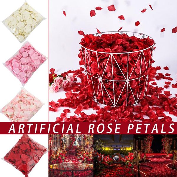 

decorative flowers & wreaths artificial flower simulation rose petals wedding party decor marriage room thj99