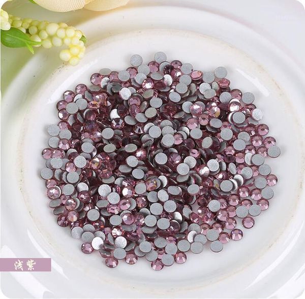 

super shiny ss3 ss4 ss5 ss6 ss8 ss10 ss12 ss16 ss20 light purple color 3d nail art decorations flatback rhinestones accessories1, Silver;gold