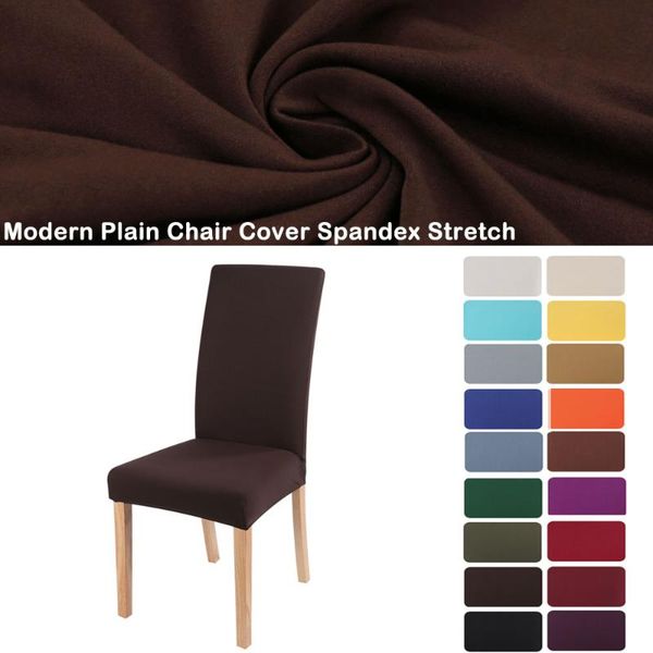 

chair covers 1/2pcs solid color modern plain cover spandex stretch elastic seat for dining el wedding banquet