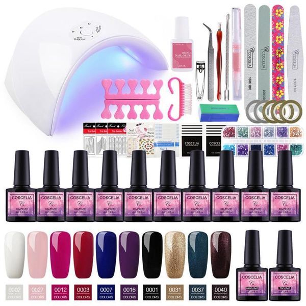 

manicure gel 36w uv led lamp nail set polish varnish dryer tool1