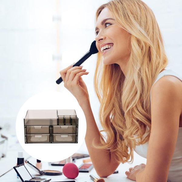 

1pc multilayer storage box deskorganizer drawer type makeup container boxes & bins